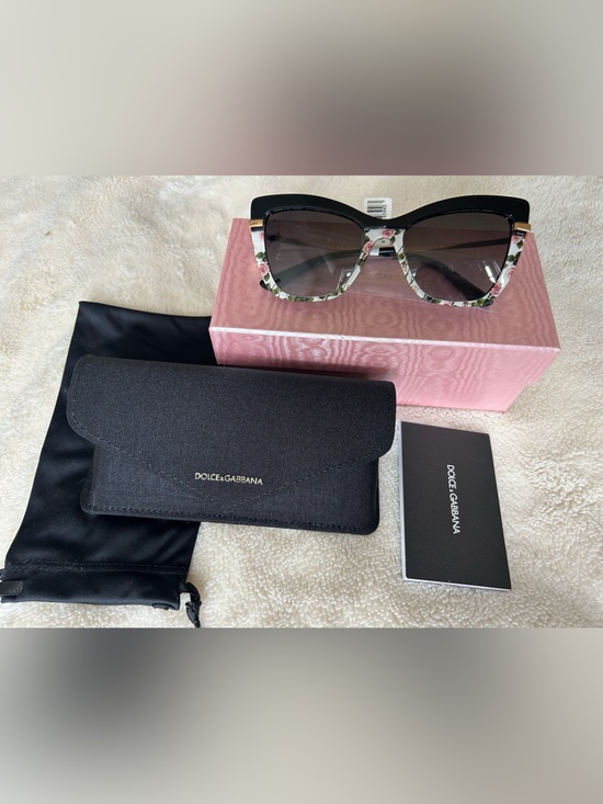 Dolce & Gabbana Accessories - NWT Dolce & Gabbana Cat Eye 54mm Sunglasses DG4374  32508G Black/ Floral